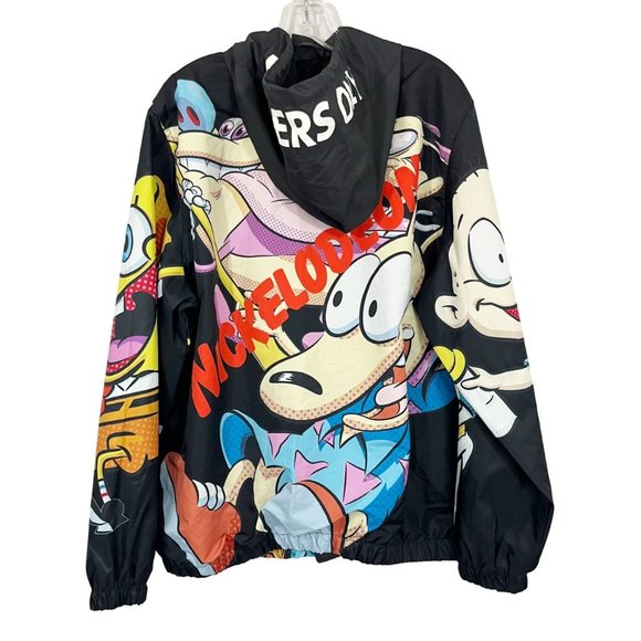 Members Only x Nickelodeon AOP Character Print Full Zip Windbreaker - Mens Large - Picture 3 of 11